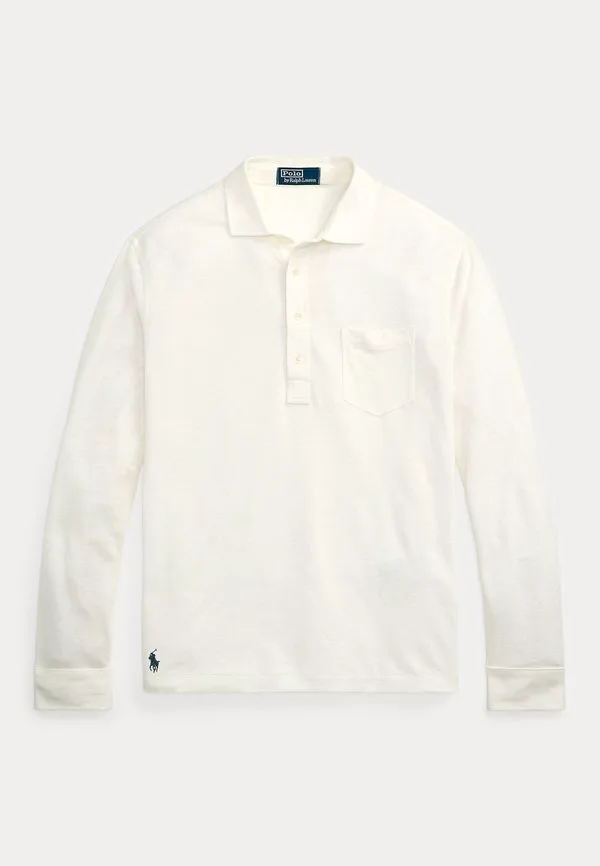 Поло из льняной сетки Polo Ralph Lauren, Deckwash White — фото 4
