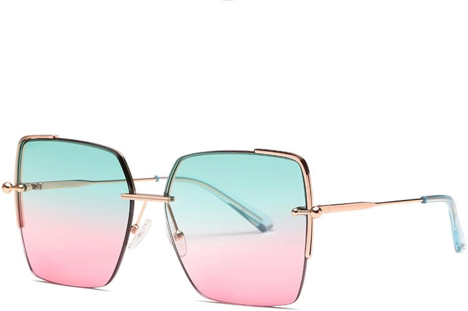 

Солнцезащитные очки для женщин и мужчин, защита от УФ-излучения UV400, нейлон, увеличенный размер, металлическая оправа, для пляжа, велосипеда, путешествий TVTBBVV, Gold Green Red