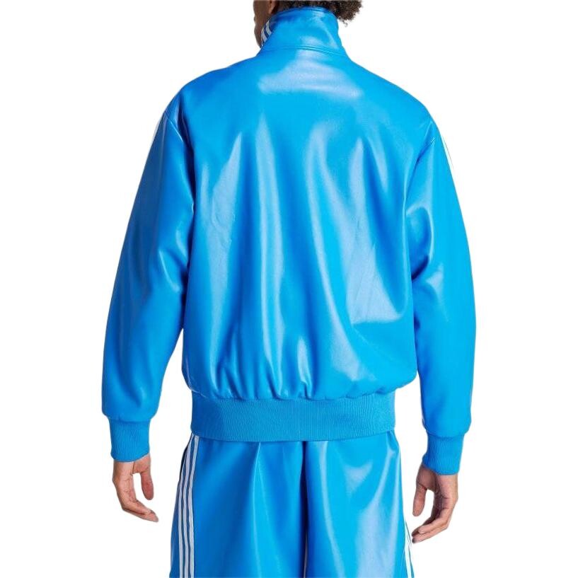 Куртка Adidas Originals Deportiva Addicoolor 3 stripes Synthetic skin, голубой — фото 3