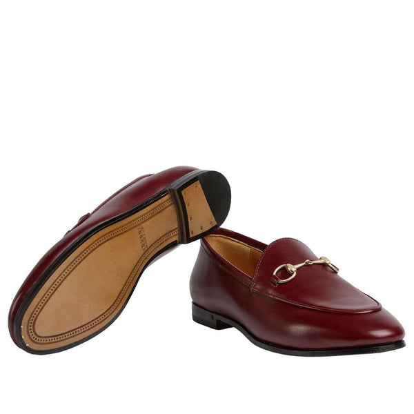 Кроссовки jordaan loafers Gucci, бургундия — фото 3