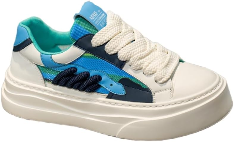 

Мужские дышащие повседневные спортивные кроссовки - молодежные противоскользящие обувь с эффектом увеличения роста для активного образа жизни Hoalox, синий