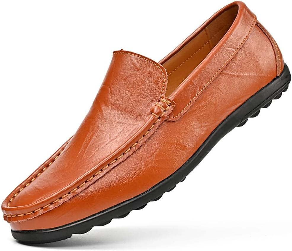 

Мужские легкие повседневные лоферы на ленивую пятку YYSPR из натуральной кожи, мягкие туфли и прогулок, светло-коричневый