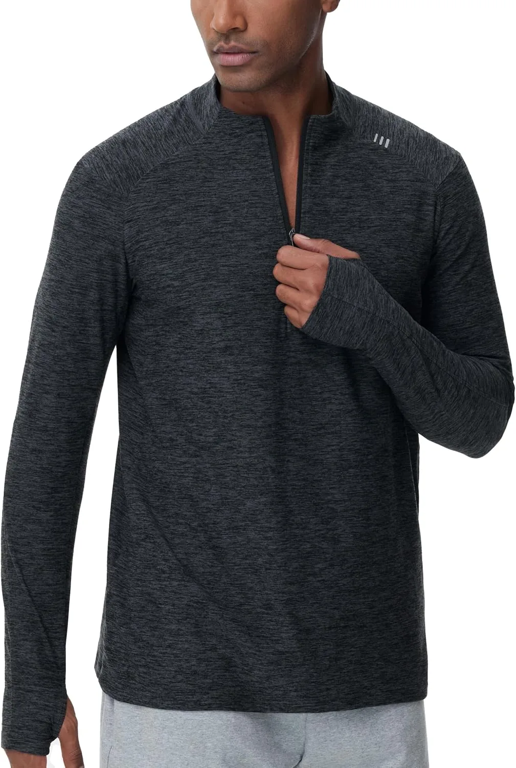 

The Gym People мужская половинная молния с длинным рукавом, мягкая легкая теплая толстовка для тренировок с отверстием для большого пальца