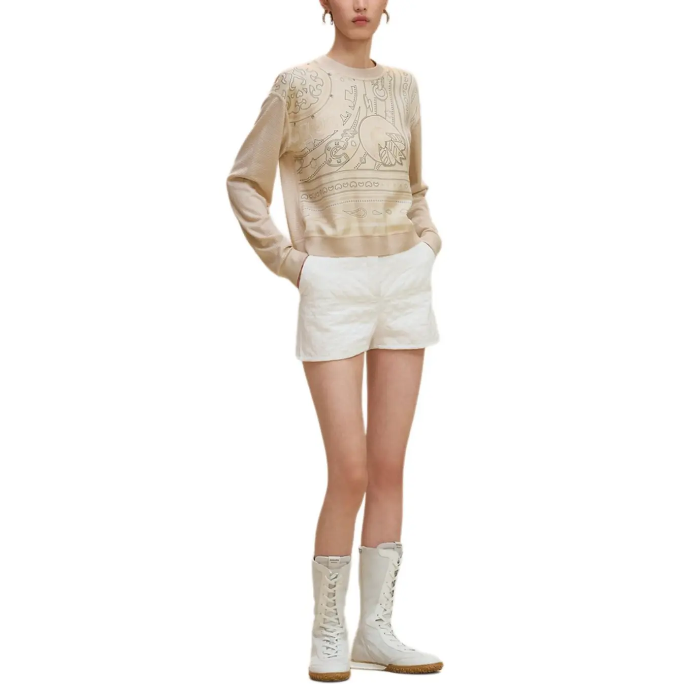 

HERMES Свитер Women's Pearl White