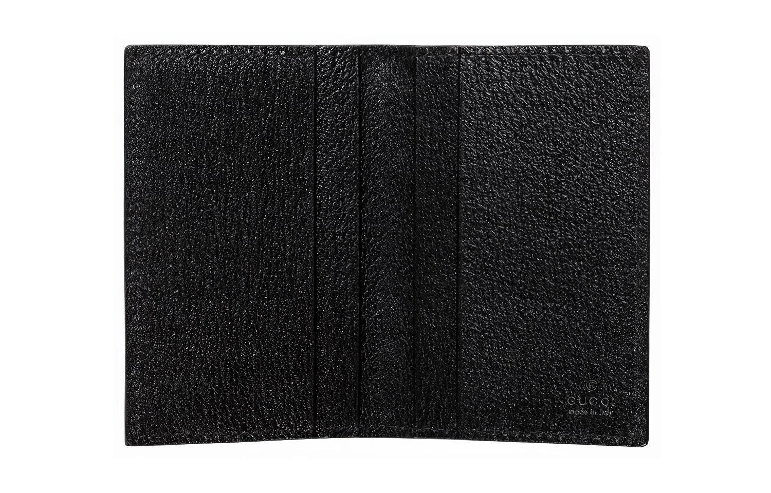 GUCCI Кардхолдер Marmont из коровьей кожи для мужчин, черный — фото 4