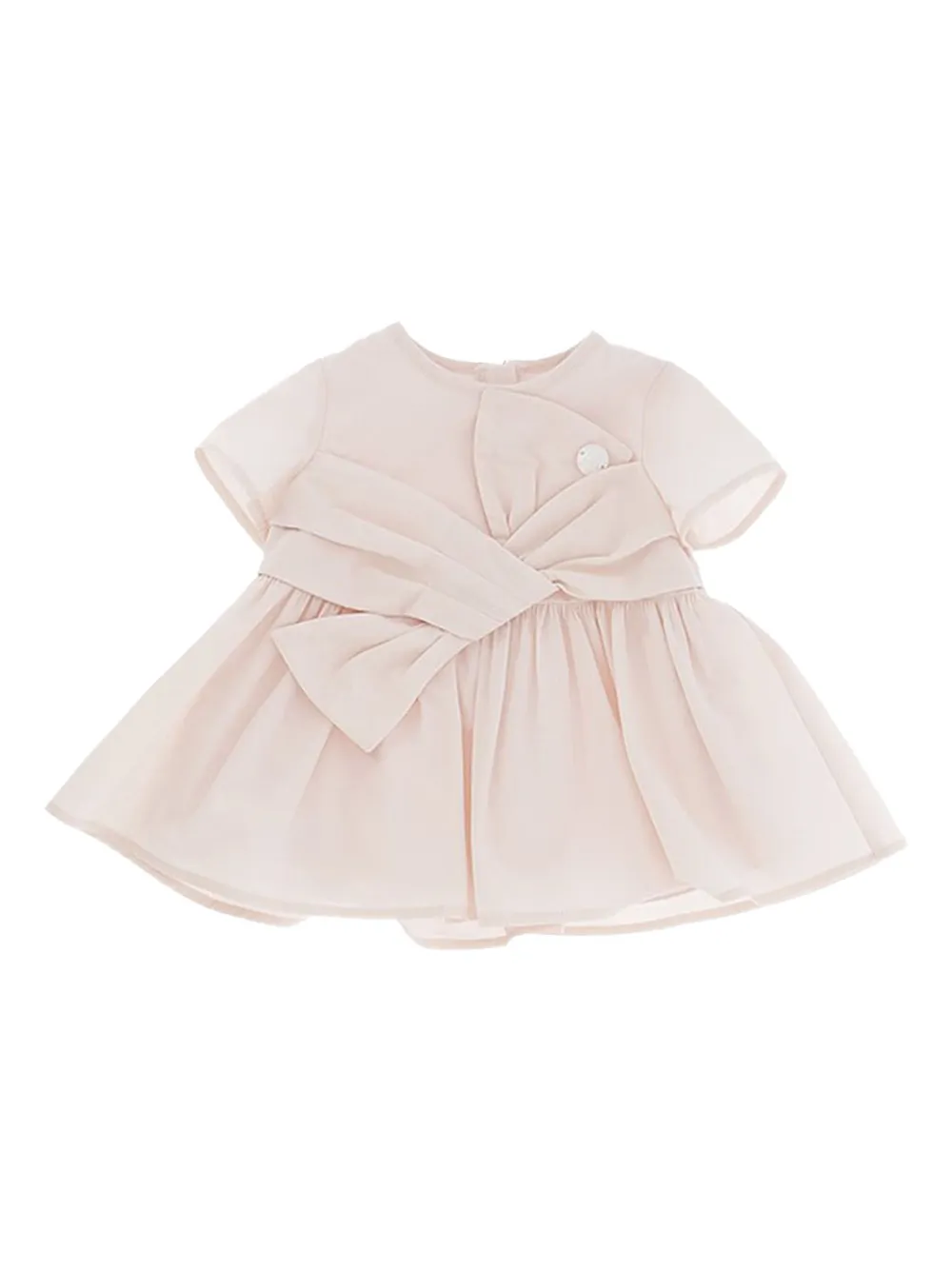 

Платье La Mia Bambina с короткими рукавами и бантом Elisabetta Franchi Kids, розовый