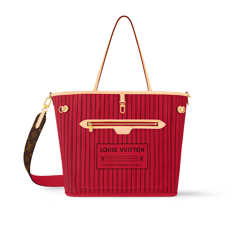 

Neverfull Bandouliere Mm наизнанку Monogram/Красный Сари LOUIS VUITTON