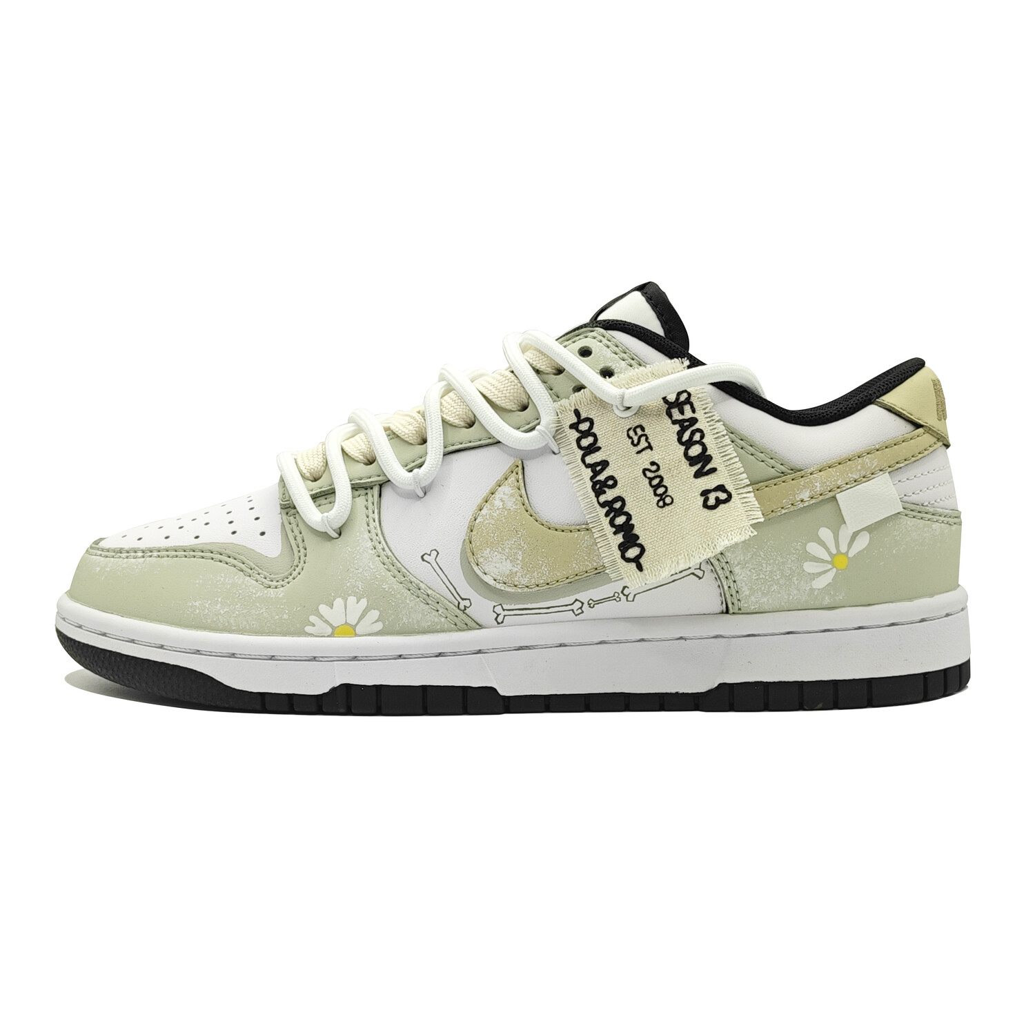 

Кроссовки для скейтбординга Dunk унисекс с низким верхом, белый/зеленый Nike