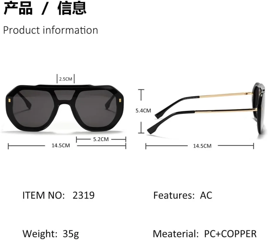 

Солнцезащитные очки в крупной оправе для мужчин и женщин, стильные солнцезащитные очки для мужчин, цельные очки с зеркальными линзами в форме жабы TYUVIVO, White Grey