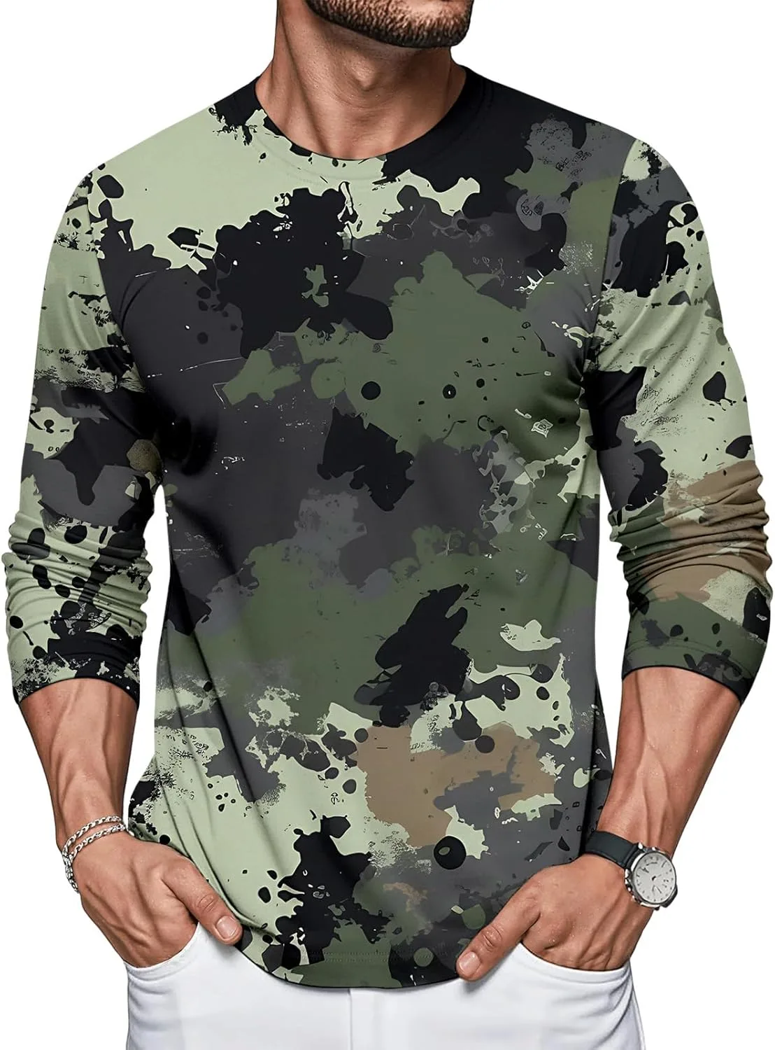 Футболка с длинным рукавом Camouflage Crewneck — фото 4