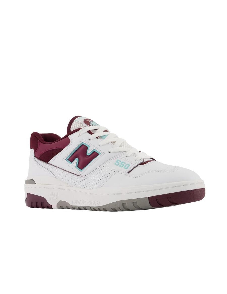 Мужские кроссовки New Balance 550 бордовые — фото 3