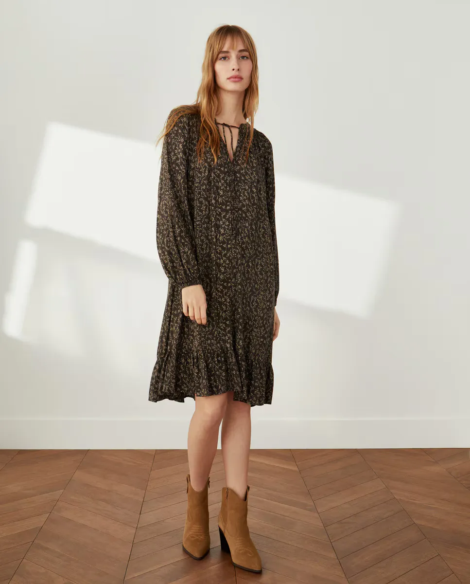 

Короткое платье с рукавами реглан Southern Cotton, зеленый