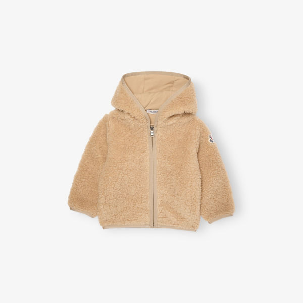 

Капюшонный кардиган из флиса обычного кроя 3 месяца-3 года Moncler, коричневый