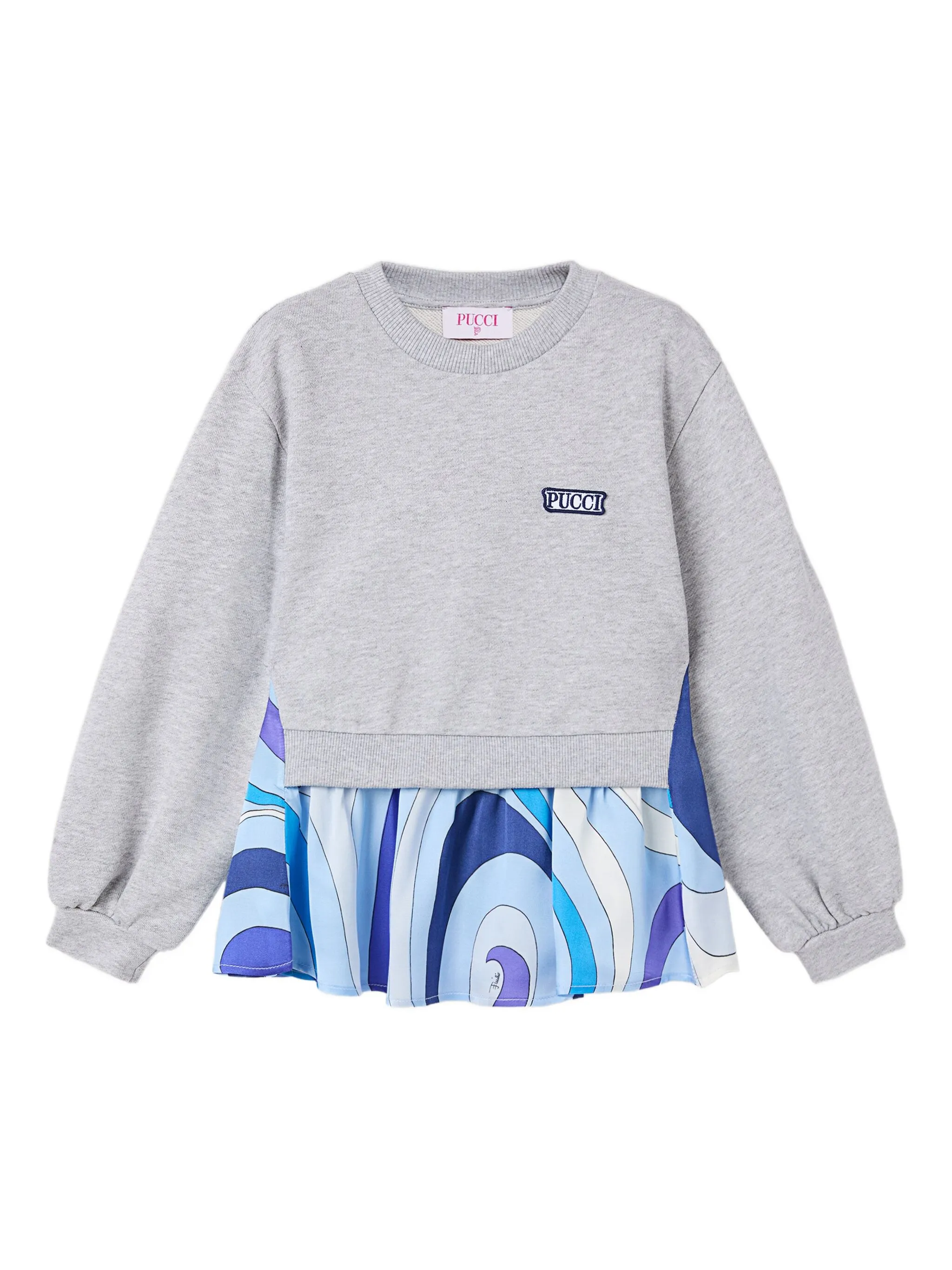 

Свитер с вышивкой Pucci Junior, серый