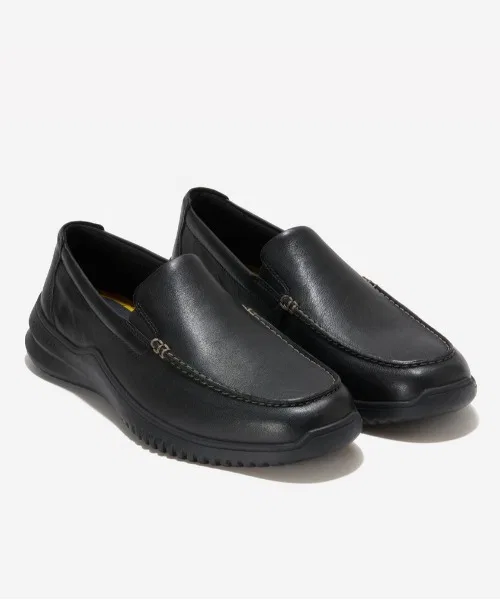 Мужские лоферы из натуральной кожи Grand Plus Cole Haan чёрные — фото 2