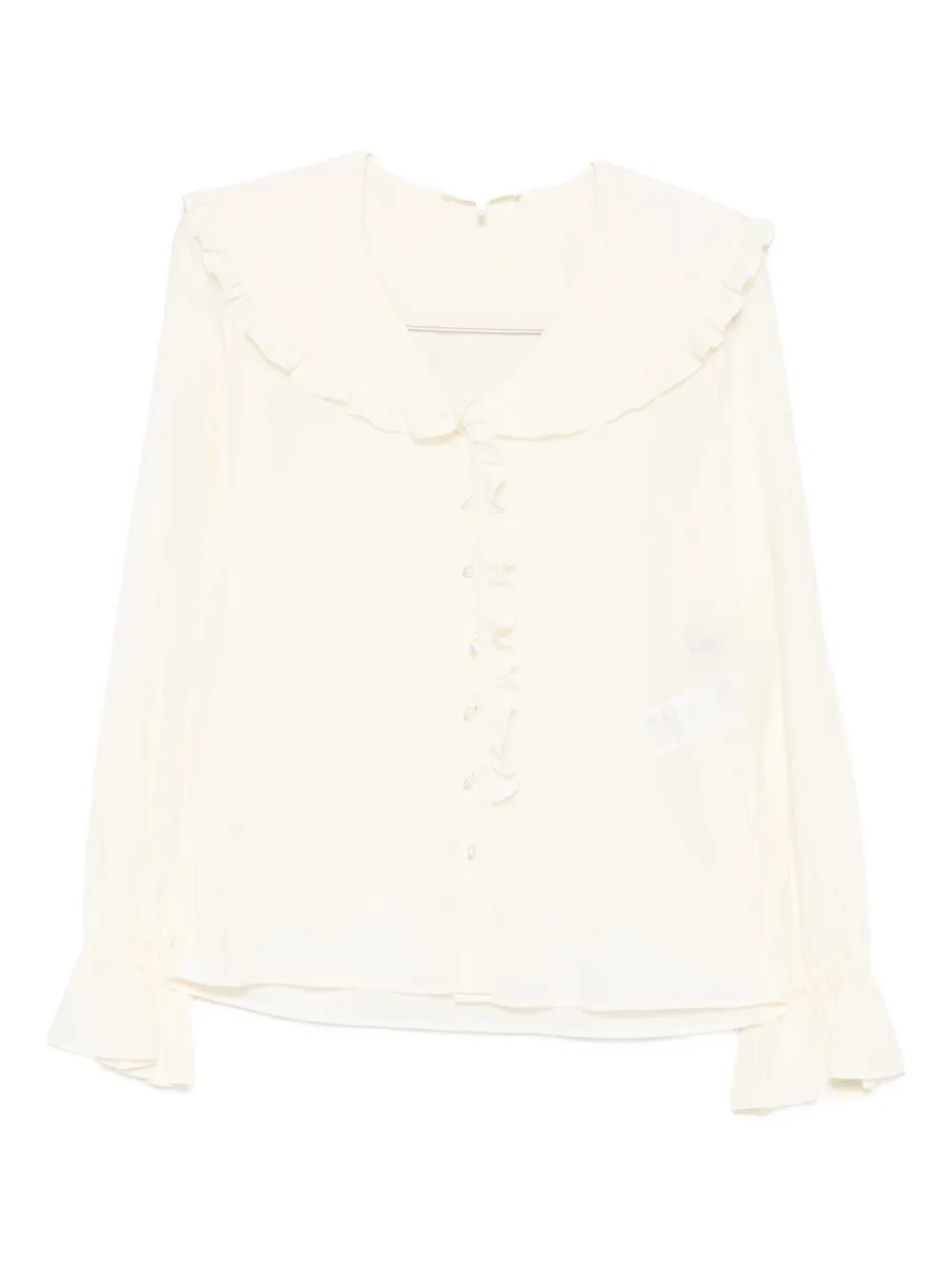 

Блузка с оборчатым воротником Chloé, нейтральный