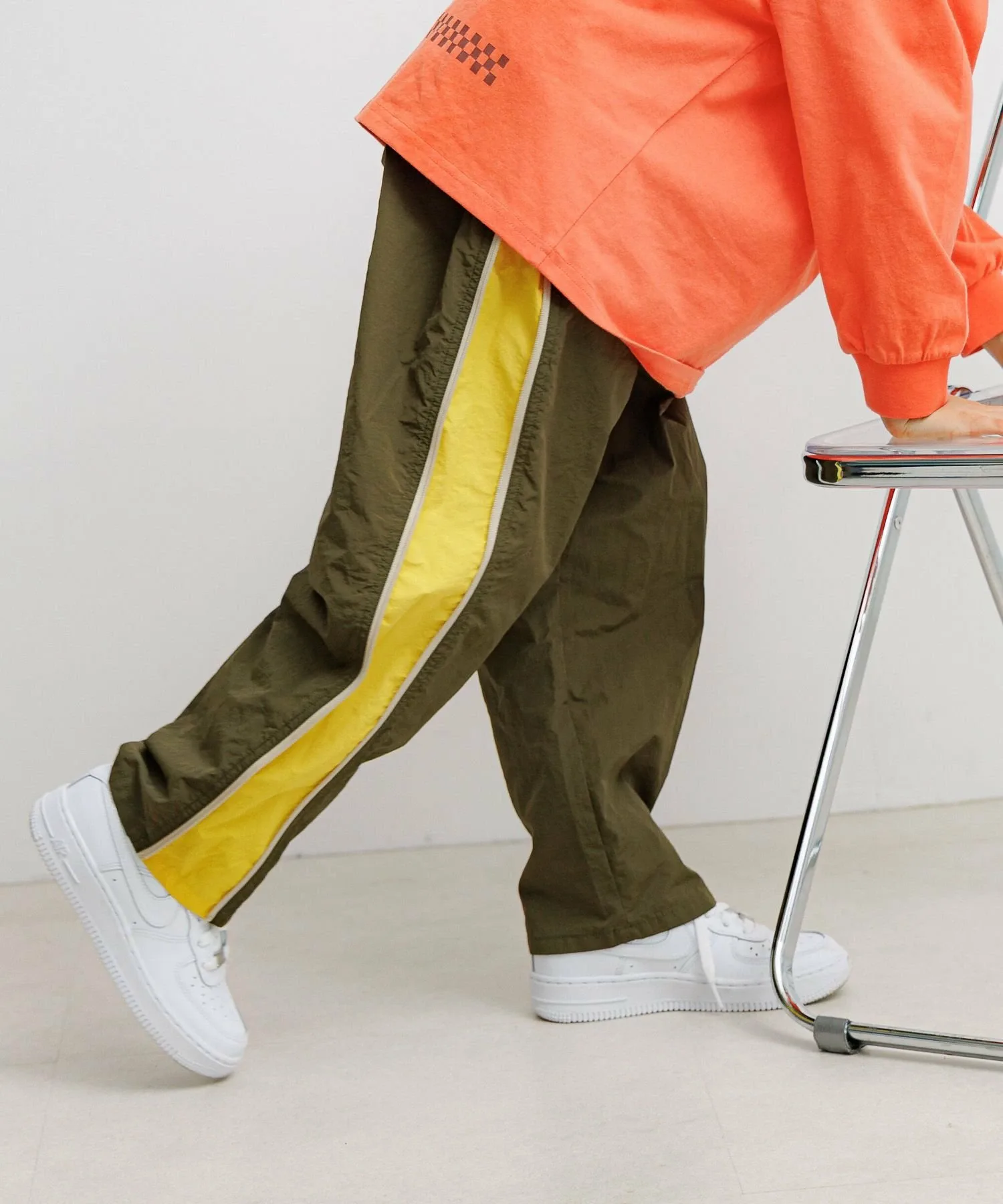 Нейлоновые брюки с боковой молнией Детские Bayflow, Khaki 78
