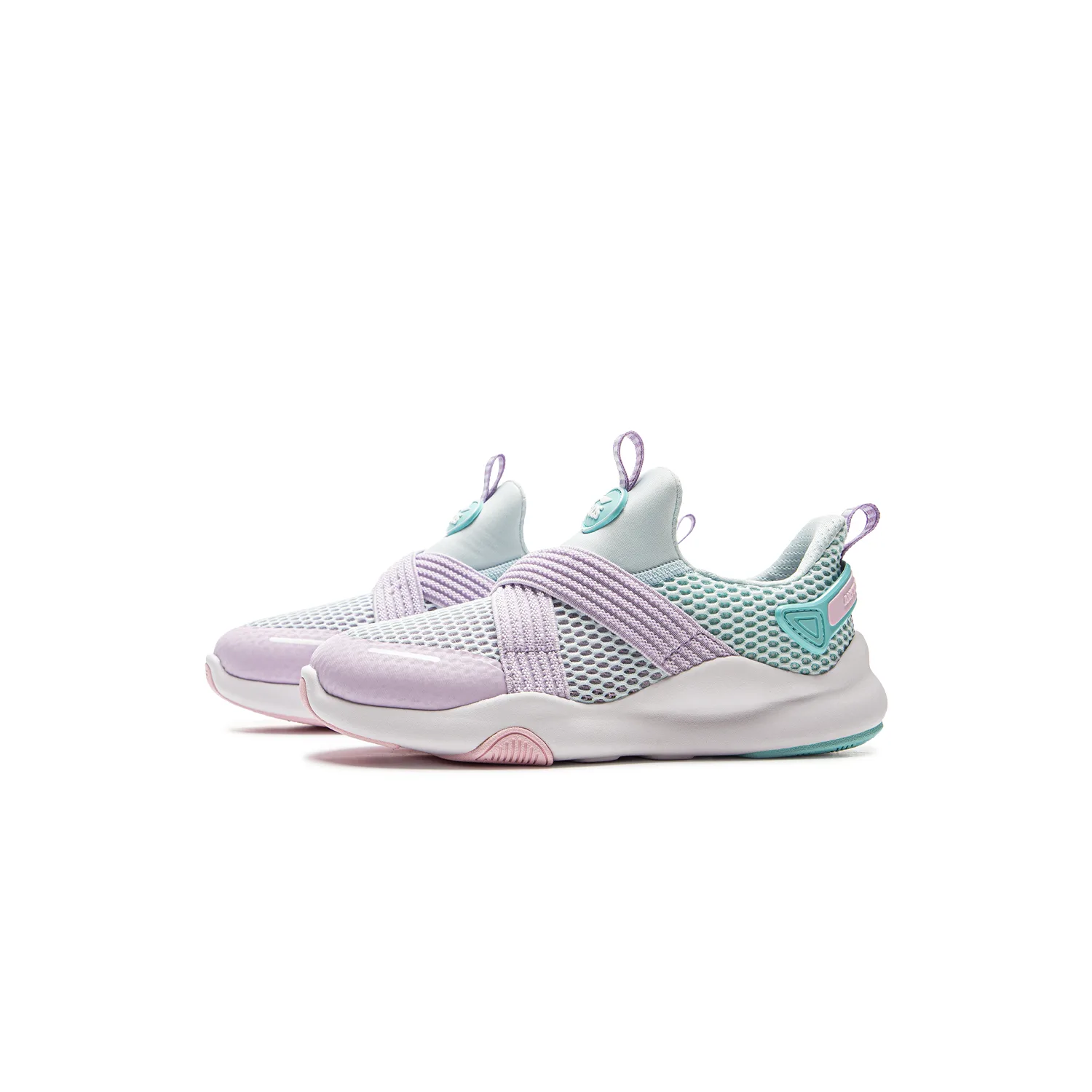 YOUNG Li-Ning YOUNG спортивная коллекция тканевые амортизирующие низкие кроссовки для детей фиолетовые — фото 4