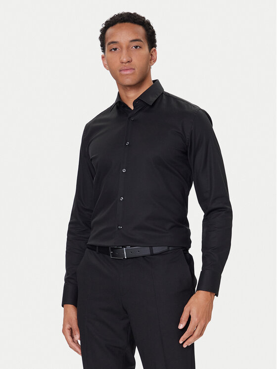 

Рубашка slim fit H-Hank 50490934 Boss, черный