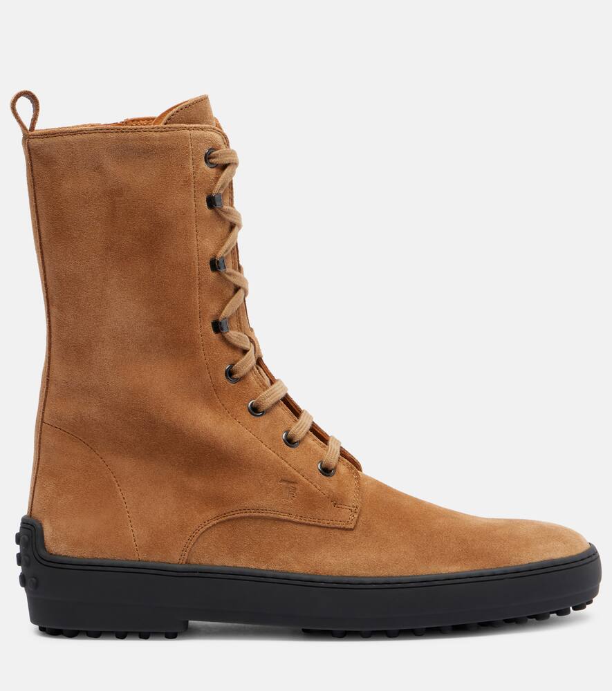 зимние замшевые ботинки гоммино на щиколотку Tod's, Sigaro Chiaro — фото 4