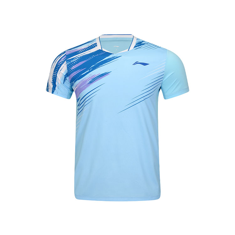 

LINING Футболка для бадминтона unisex ice cool blue, Синий, LINING Футболка для бадминтона unisex ice cool blue