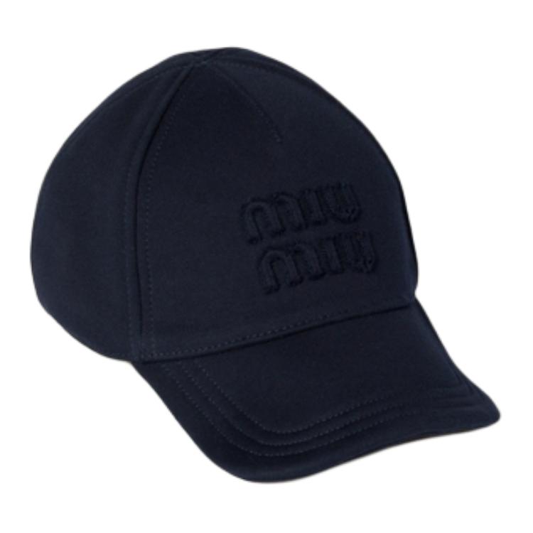 

MIU MIU Хлопковая бейсболка женская черная, Black