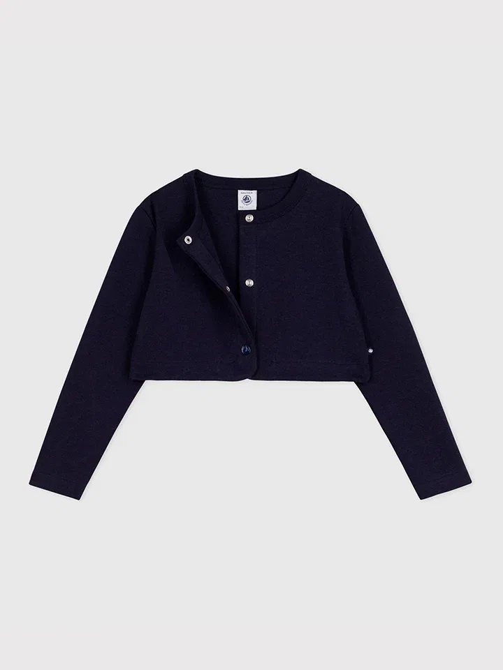 Кардиган хлопковый Petit Bateau, темно-синий — фото 2