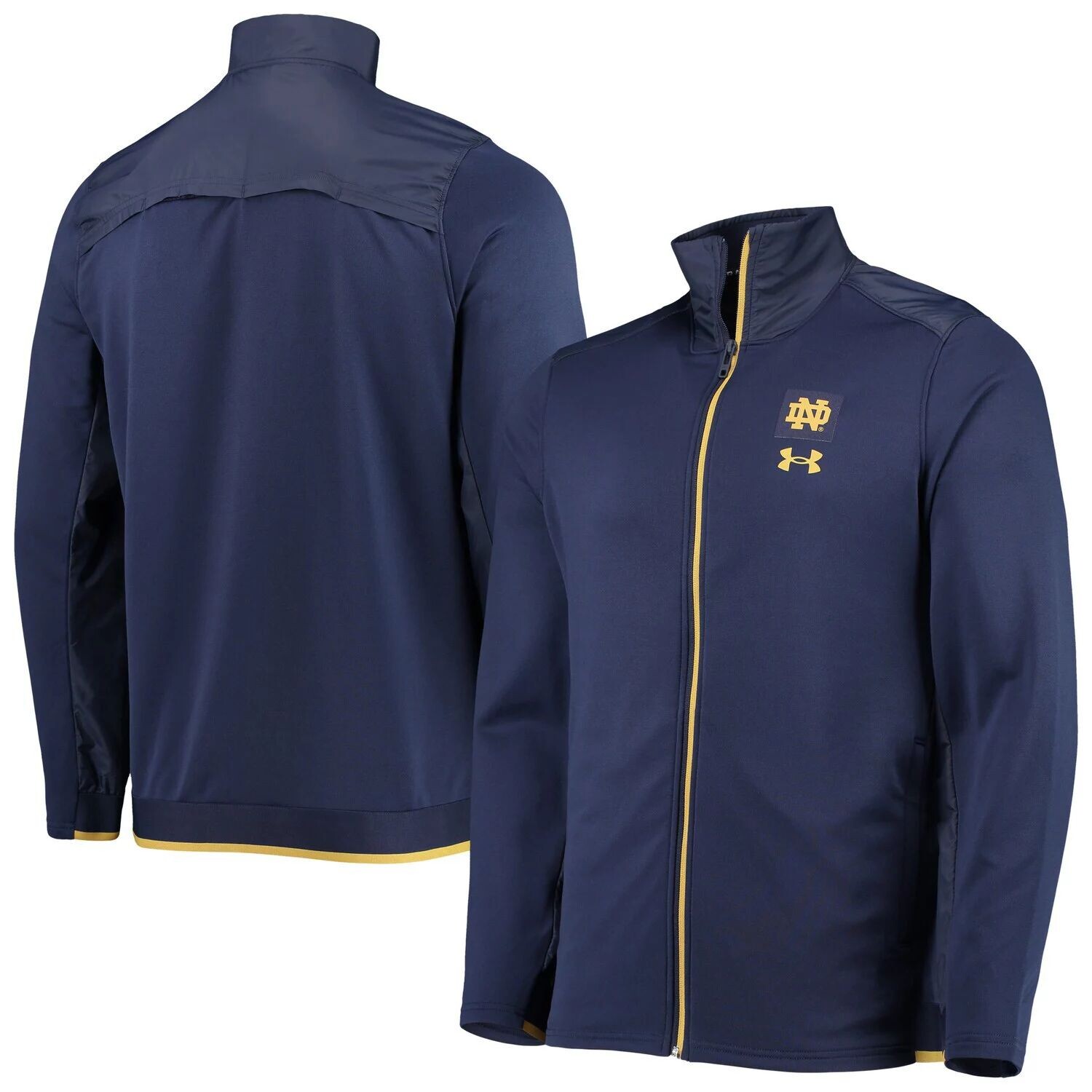 

Мужская темно-синяя куртка с молнией во всю длину Notre Dame Fighting Irish 2021 Sideline Command Under Armour, Синий, Мужская темно-синяя куртка с молнией во всю длину Notre Dame Fighting Irish 2021 Sideline Command Under Armour