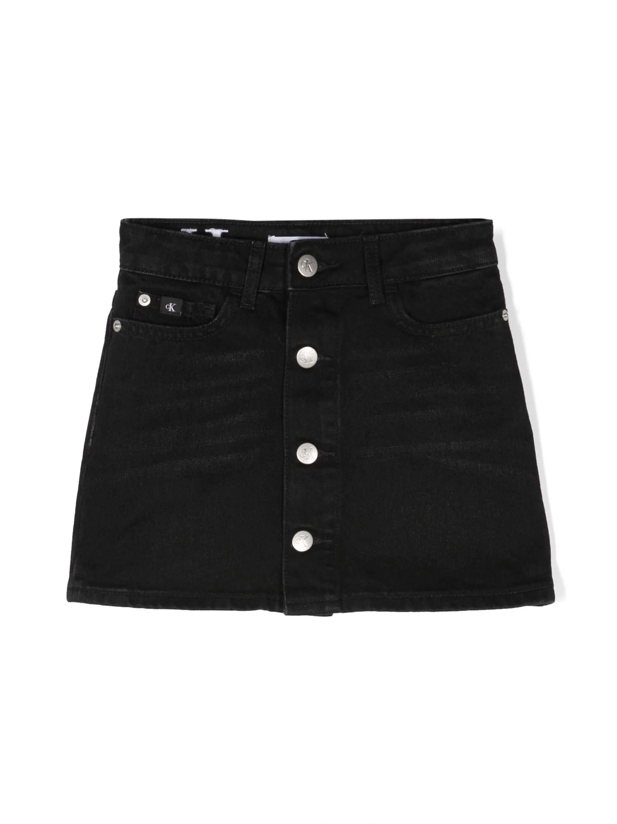 

Мини-юбка с вышитым логотипом Calvin Klein Kids, черный