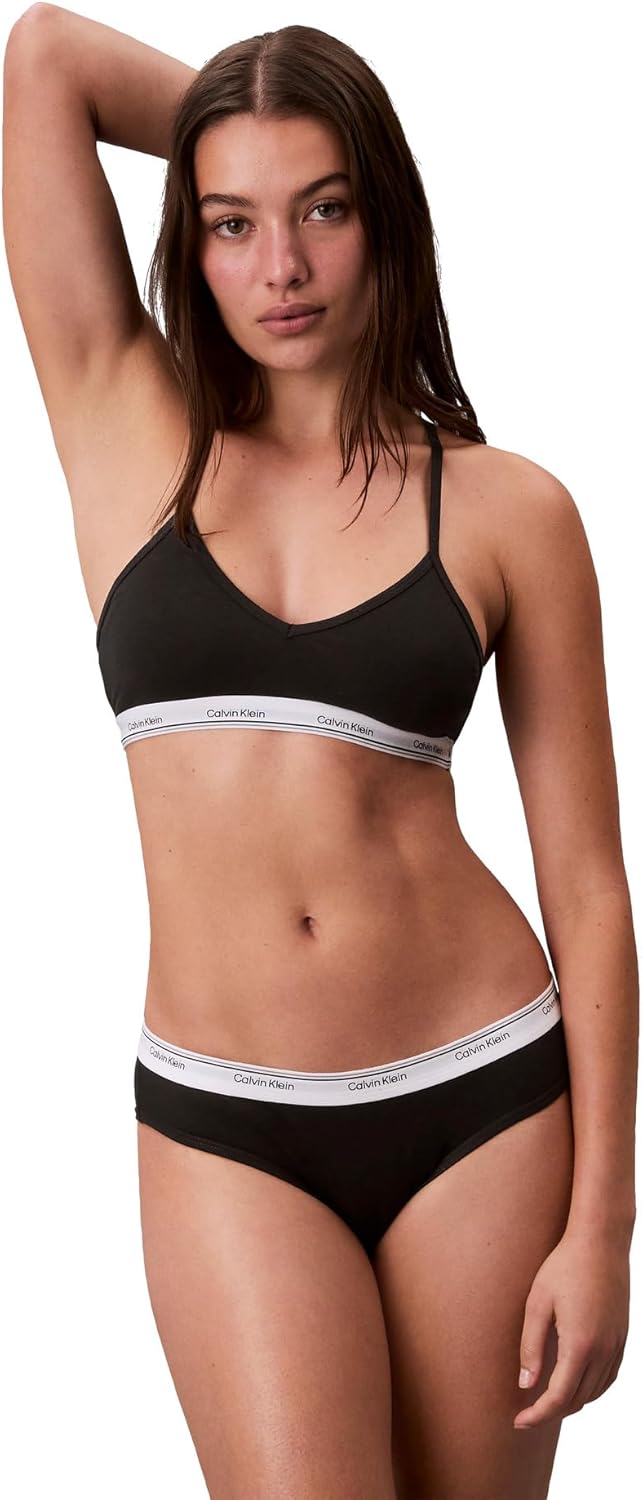 Женские трусики-бикини Calvin Klein Balance из эластичного хлопка, 3 шт. в упаковке, Black/ White/ Grey Heather — фото 2