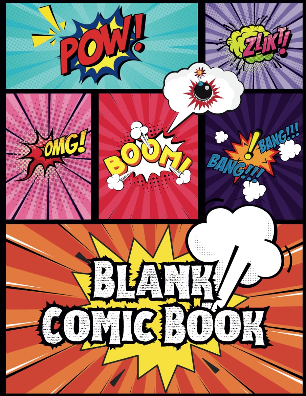 

Create Your Own Comics: Blank Comic Book with Vibrant Cover and 110 Pages (Independently published)