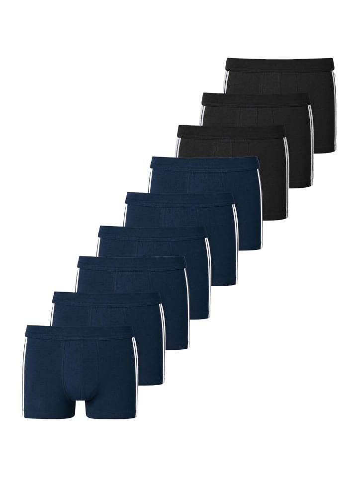 

Schiesser Ретро шорты/брюки из эластичного материала 95/5 - органический хлопок, темно-синий/черный цвет