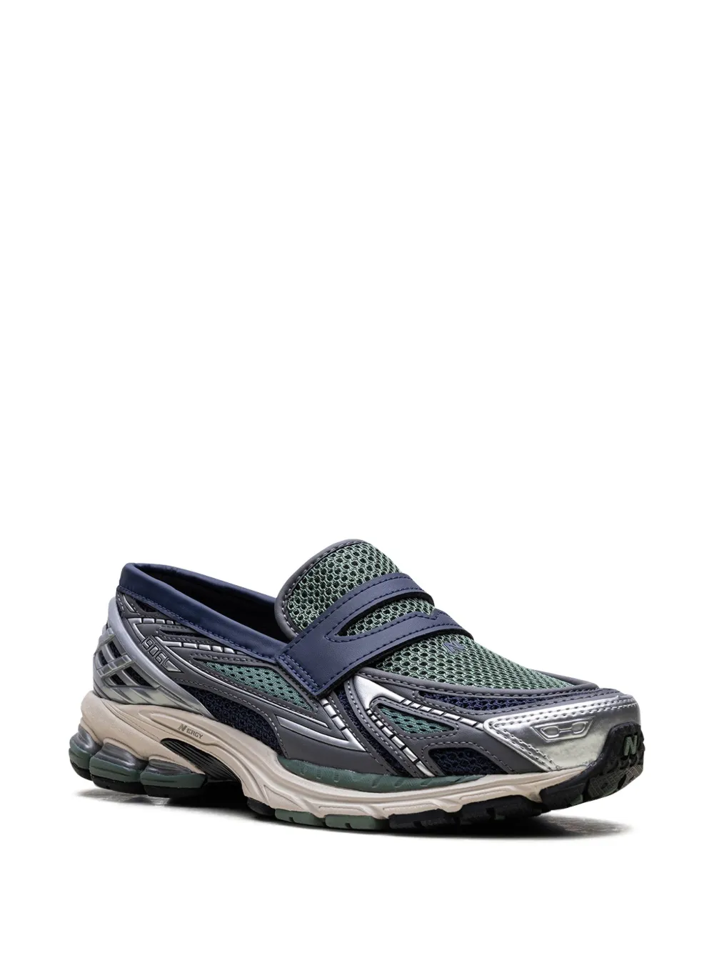 Лоферы 1906L Silver Metallic/Navy/Dark Juniper NEW BALANCE, зеленый — фото 2