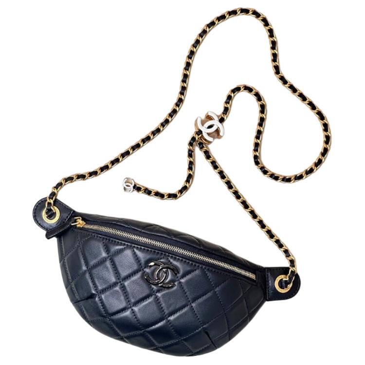 Chanel Кожаная сумка через плечо, женская, черная — фото 4