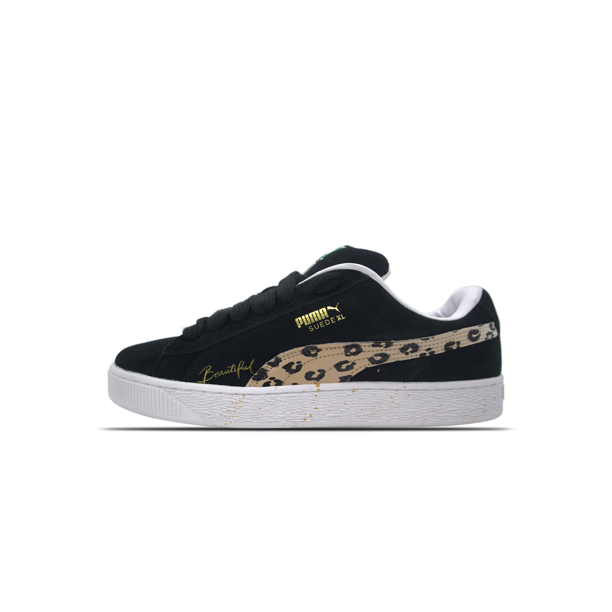 

Защищенные от истирания замшевые кроссовки для скейтбординга XL Gilded Light And Leopard Shadow low top unisex PUMA, черный