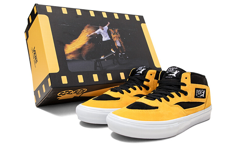 

Кроссовки Vans Half Cab Skateboard Shoes Unisex Mid-Top Yellow Black