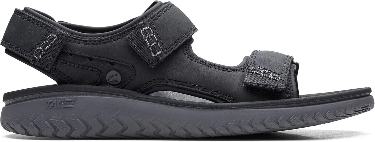 Мужские сандалии Wesley Bay от Clarks, Black Synthetic — фото 2