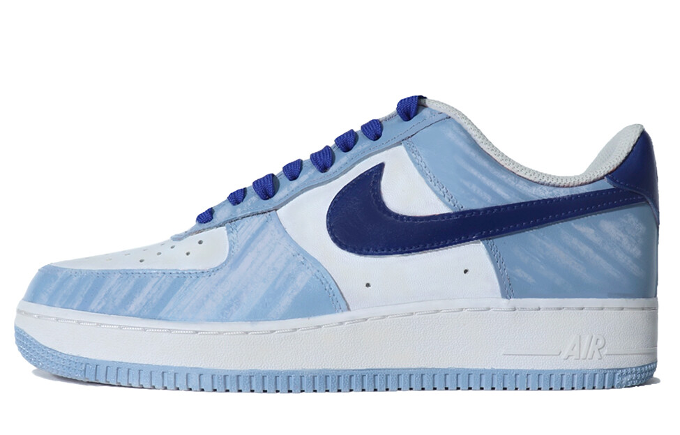 

Кроссовки Nike Air Force 1 Skateboarding Shoes Women's Low-top White/blue, голубой, Синий, Кроссовки Nike Air Force 1 Skateboarding Shoes Women's Low-top White/blue, голубой
