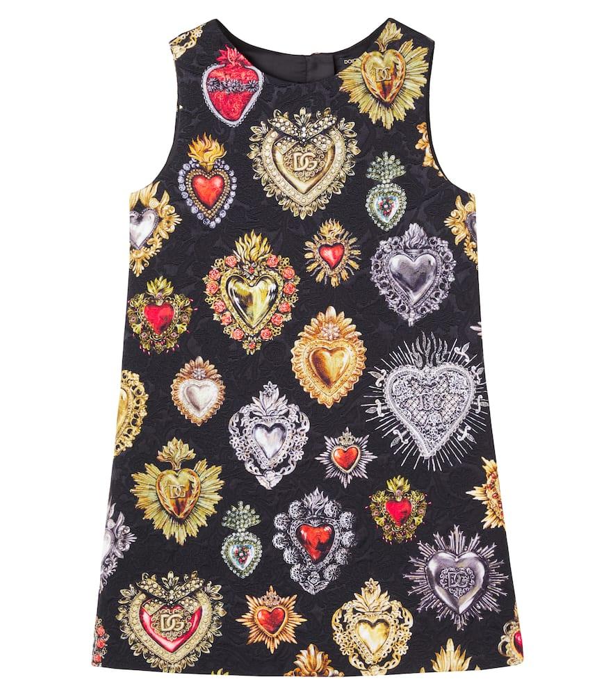 

Платье из принтованного жаккарда Dolce&Gabbana Kids, Black