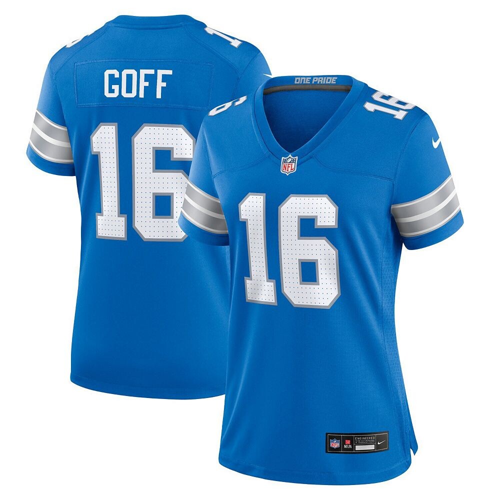 Женская синяя игровая майка Nike Jared Goff Detroit Lions Game, цвет Lns Blue — фото 2