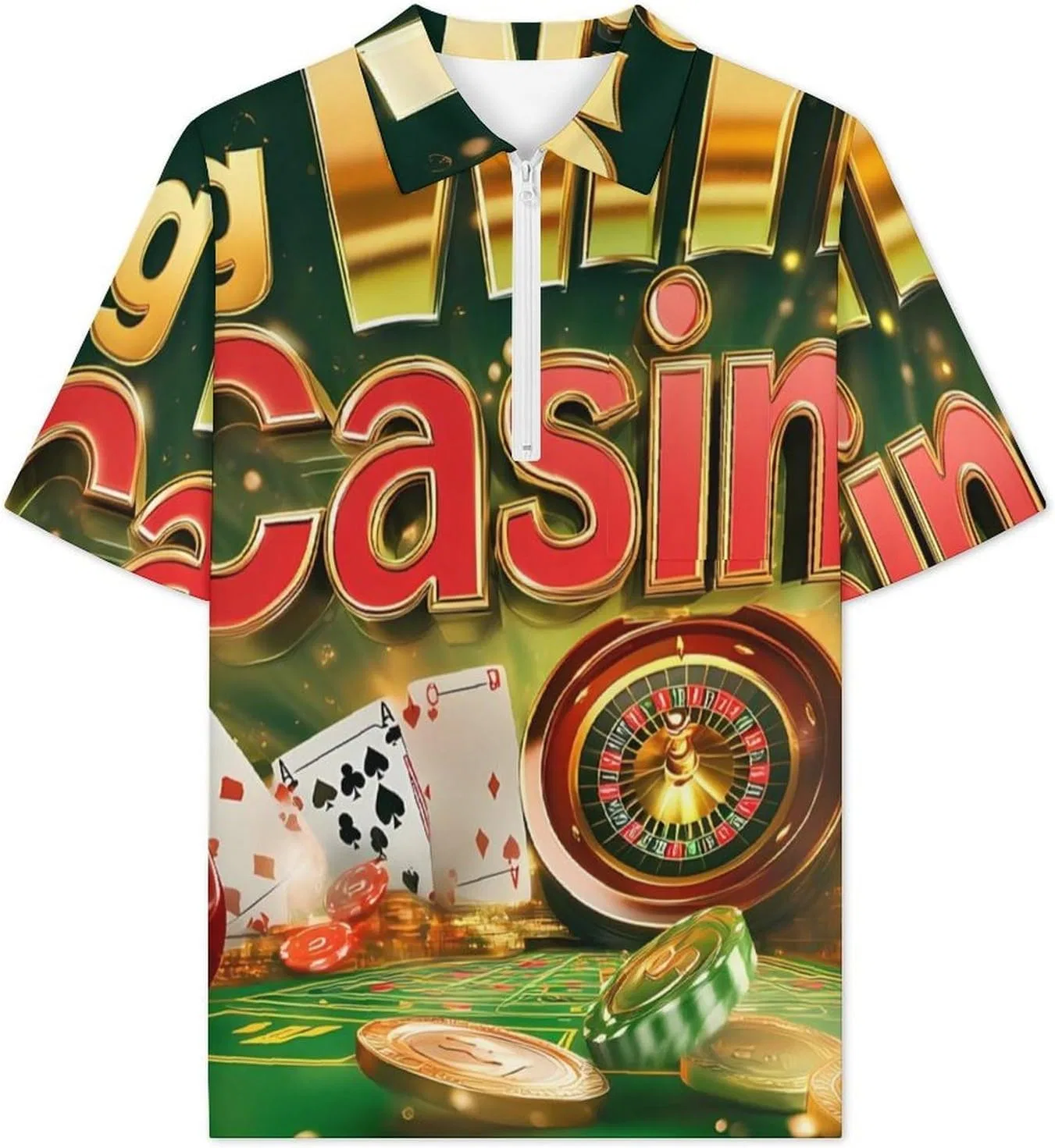 Мужское поло Big Win Casino с коротким рукавом, мультиколор — фото 3