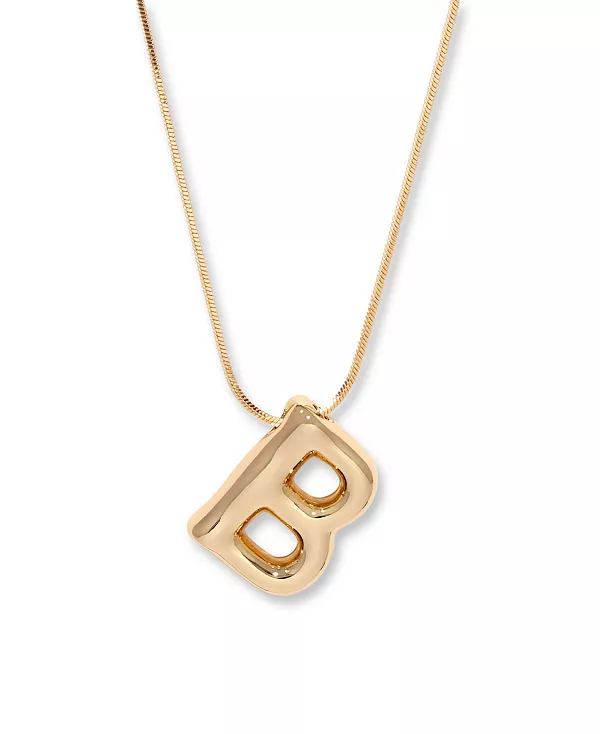 

Позолоченное короткое ожерелье с подвеской в виде бабл-инициала Пиппы Brook & York, gold-b