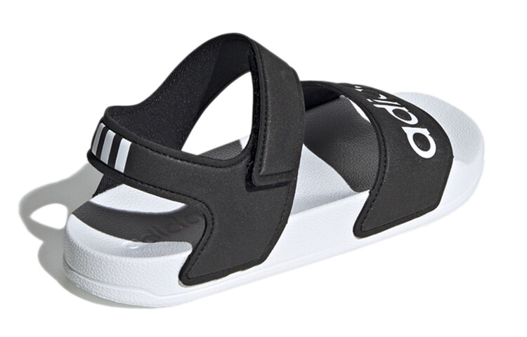 Детские сандалии Adilette Series Kids, черные/белые Adidas — фото 4