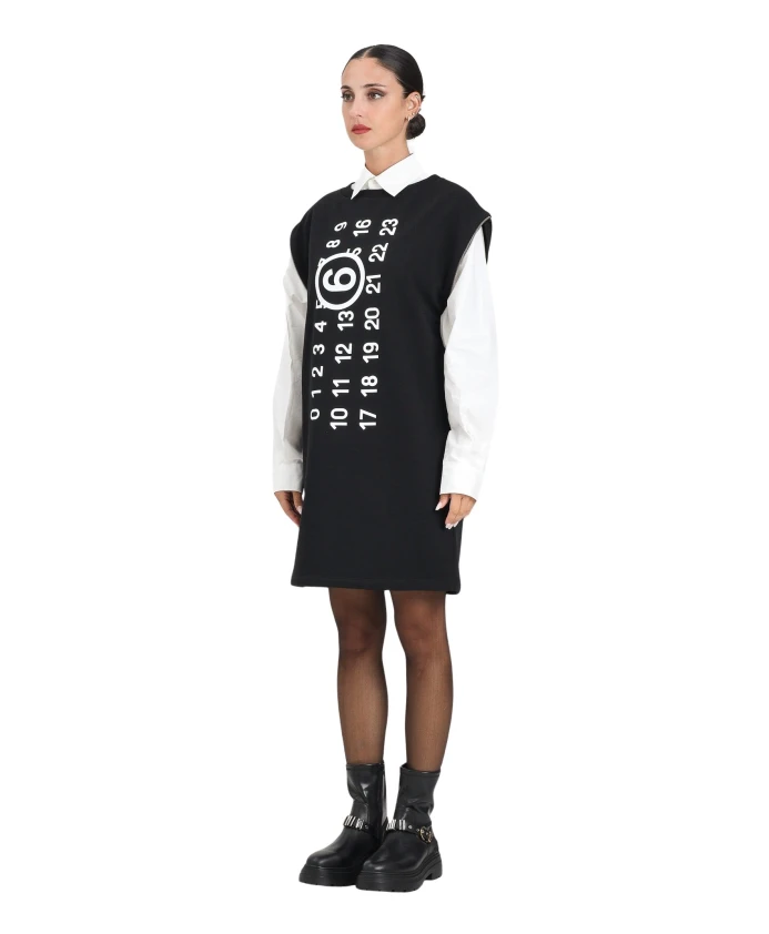 

Черное короткое платье с застежкой-молнией Maison Margiela, черный