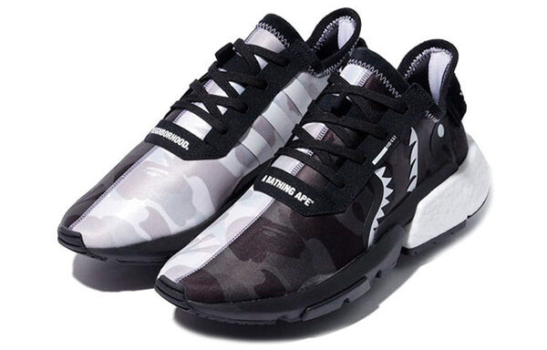 Кроссовки xa bathing ape x neighborhood pod s3.1 Adidas, черный — фото 2