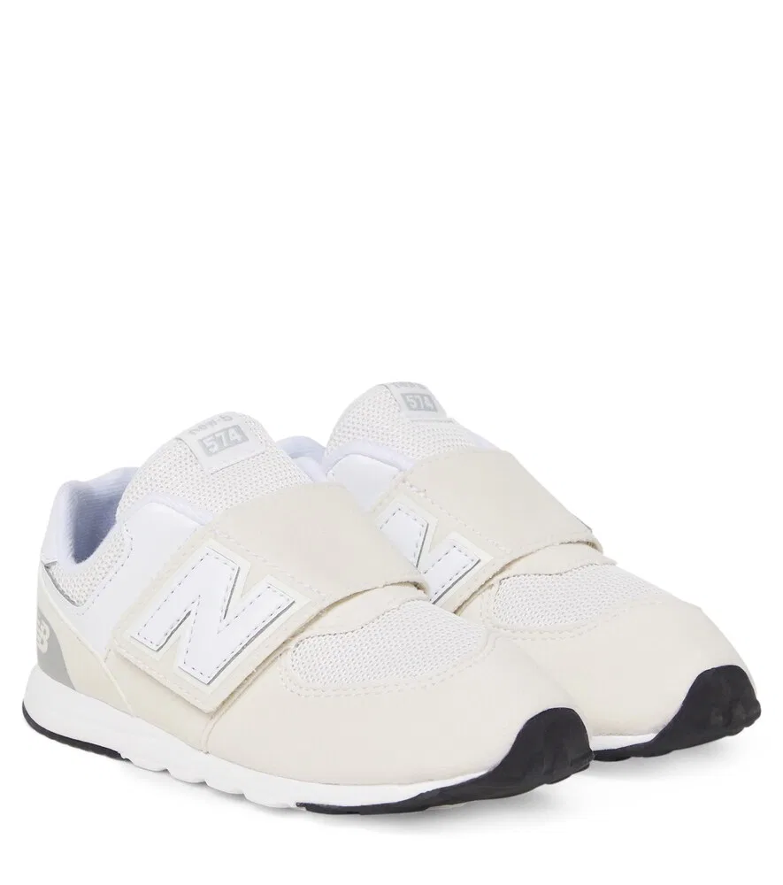 574 Новые кроссовки New-B на липучке New Balance Kids, бежевый