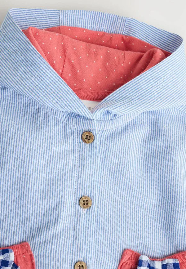 Легкая куртка с капюшоном стандартного кроя Next, Blue Striped Strawberry Pocket — фото 2