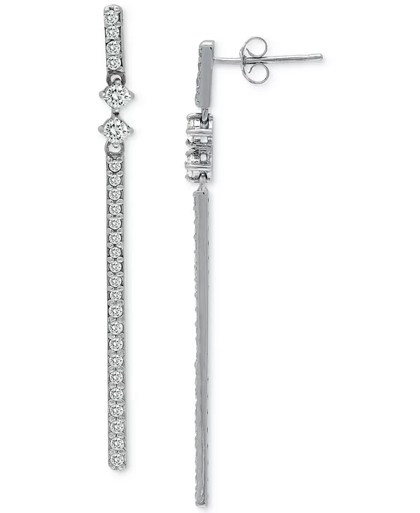 

Серьги-Подвески с линейными полосками из кубического циркония, созданные для Macy's Giani Bernini, silver