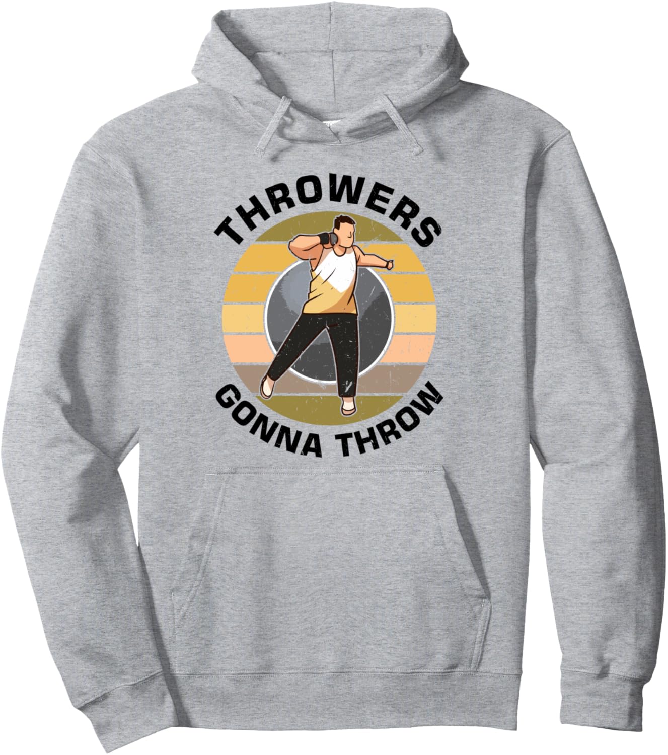 

Легкая атлетика, метание ядра, метание пушки, толстовка с капюшоном Shot Put Gifts, серый