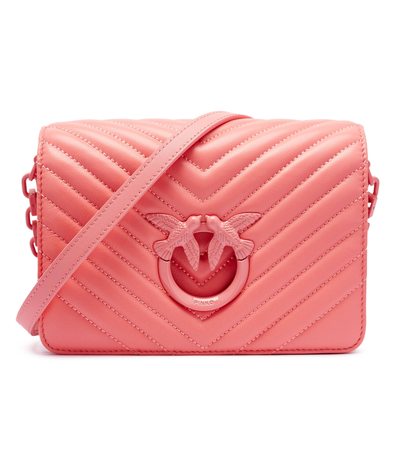 

Сумка через плечо Pinko messenger LOVE CLICK MINI SHEEP NAPPA CH, пудрово-розовый